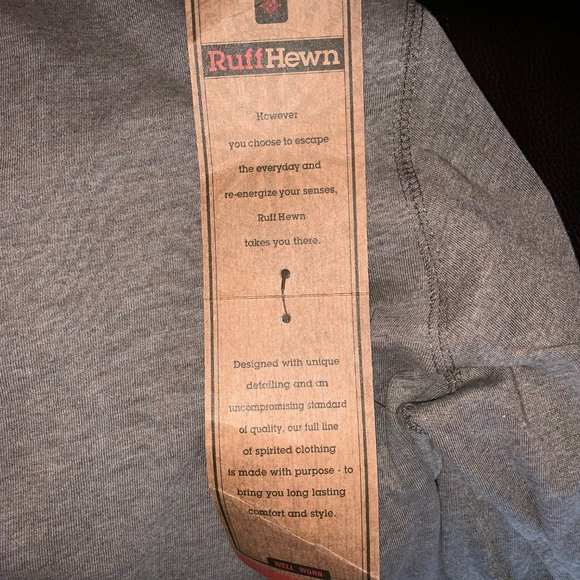Mens M Ruff Hewn Long Sleeve Crewneck Tan Heather - Picture 7 of 7